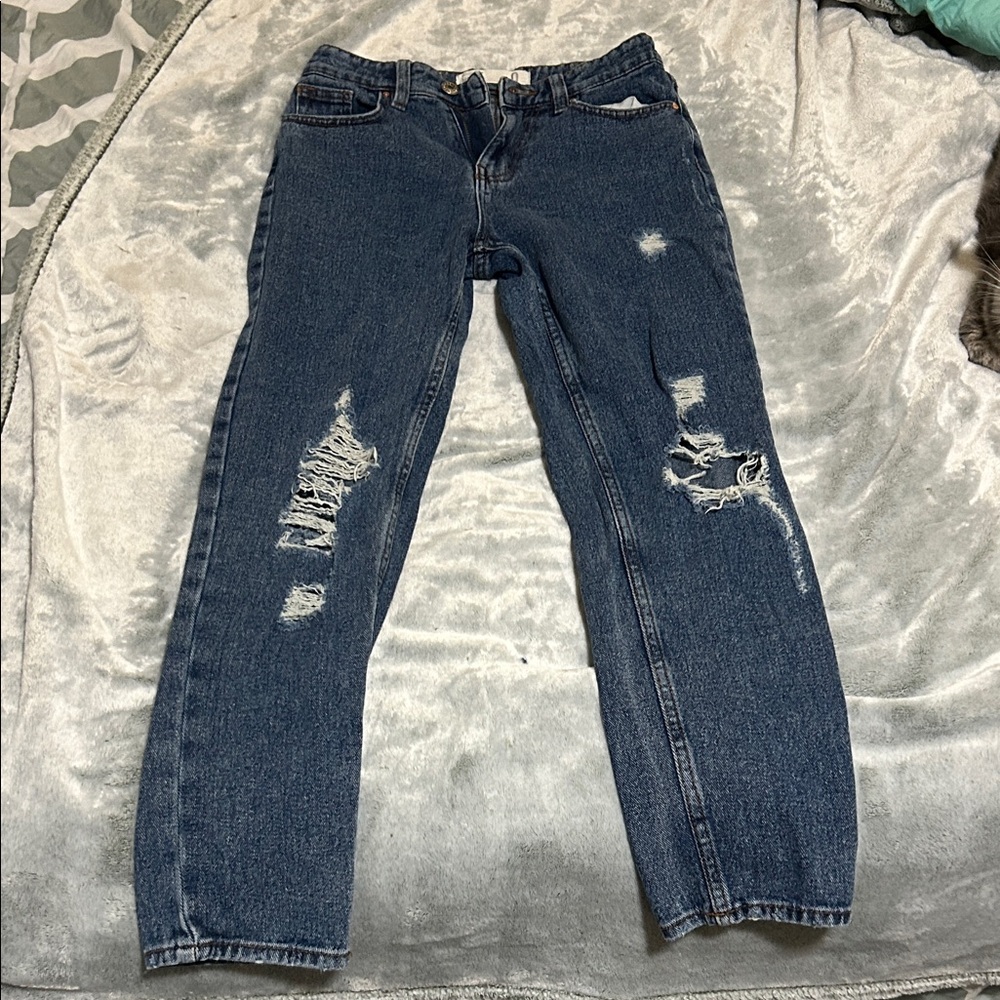 Urban Planet Blue Distressed Mom Jeans